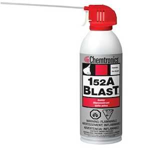 Chemtronics Air Duster, 1.38 N Force Generated, X Strength, 10 oz Aerosol Can