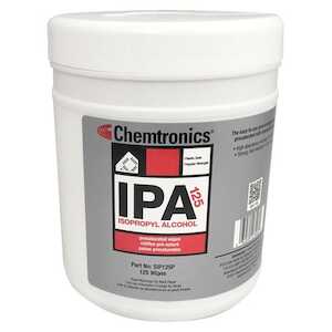 Chemtronics 70% Isopropyl Alcohol Wipes, 125 Wipes/Tub