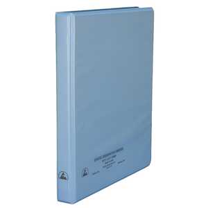 Desco Binder, 3-Ring, Dissipative, w/ Clear Pocket, 1/2''