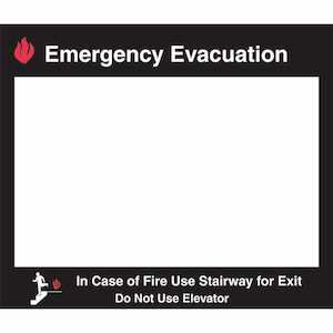Brady Emergency Evacuation Map Holder, 11" H x 11.5" W, Acrylic