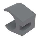 Heyco 1" Mounting Bracket, Nylon, Gray