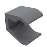 Heyco 1" Mounting Bracket, Nylon, Gray