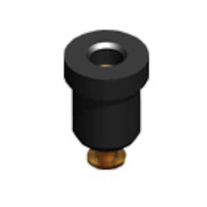 Keystone .06" High Temperature Insulated Test Jack, Beryllium Copper, Gold Plate, Black