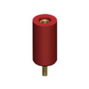 Keystone .05" High Temperature Insulated Test Jack, Beryllium Copper, Gold Plate, Red