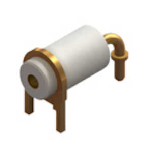 Keystone .04" High Temperature Insulated Test Jack, Beryllium Copper, Gold Plate, White