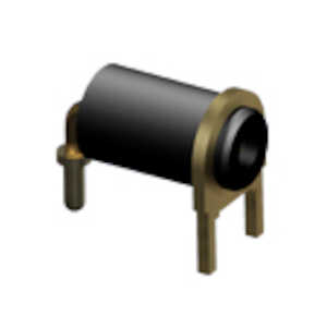 Keystone .04" Horizontal High Temperature Test Jack, Beryllium Copper, Gold Plate, Black