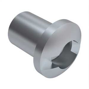 10-32 X 5/16" Slot Drive Binding Barrel Nut, Steel, Zinc Clear Trivalent