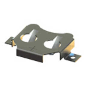 Keystone 12mm Coin Cell Retainer, Surface Mount, Matte Tin