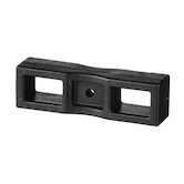 Panduit Cable Tie Spacers, Weather Resistant Nylon, Black, Outdoor, H 0.5", L 2.12", W 0.62", 500/Pack