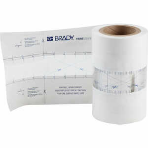 Brady PaintStripe Floor Marking Stencil, 2" x 100', Polyester, Continuous Line