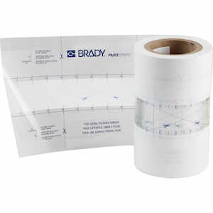 Brady PaintStripe Floor Marking Stencil, 2" x 100', Polypropylene, Continuous Line