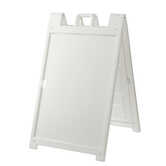 Brady Blank Heavy-Duty Sign Stand, 36" H x 24" W, Plastic, White