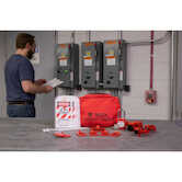 Brady Electrical Breaker Lockout Tagout Kit with Nylon Safety Padlock in Pouch