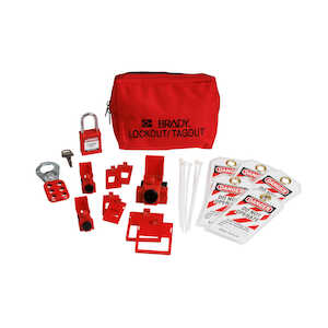 Brady Electrical Breaker Lockout Tagout Kit with Nylon Safety Padlock in Pouch