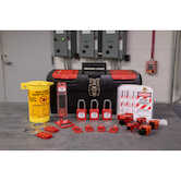 Brady Electrical Lockout Tagout Kit with Nylon Safety Padlocks in Toolbox