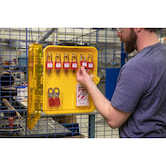 Brady 12-Lock Lockout Station with Keyed Alike Nylon Safety Lockout Padlocks