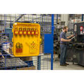 Brady 12-Lock Lockout Station with Keyed Alike Nylon Safety Lockout Padlocks