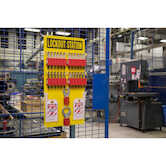 Brady 24-Lock Board with Keyed Different Nylon Safety Lockout Padlocks