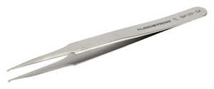 Lindstrom Tools Stainless No Anti-Crush SMD Tweezers, for Positioning and Soldering 1 mm Wide Components, 120 mm - 4.72"