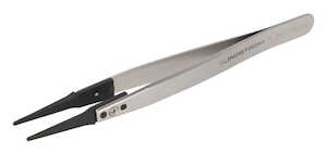 Lindstrom Tools Carbon Fiber Tweezers With ESD Safe Handles, 130 mm - 5.12"