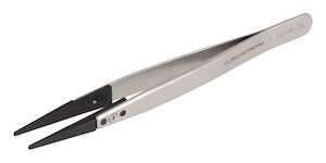 Lindstrom Tools Carbon Fiber Tweezers With ESD Safe Handles, 130 mm - 5.12"