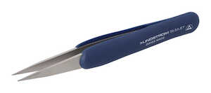 Lindstrom Tools Stainless Steel Tweezers, Anti-Acid Anti-Magnetic Body With ESD Safe Handles, 120 mm - 4.72"