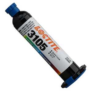 Loctite 3105 UV Cure Adhesive, 25 ml Syringe, Low Viscosity, 3300 psi Tensile Strength, Amber