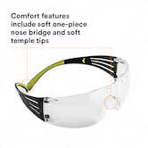 3M SecureFit Protective Eyewear SF401AF, Clear Anti-fog Lens, 20/Case