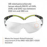 3M SecureFit Protective Eyewear SF401AF, Clear Anti-fog Lens, 20/Case