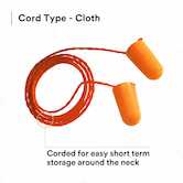 3M Foam Earplugs 1110, Corded, 500 Pair/Case