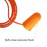 3M Foam Earplugs 1110, Corded, 500 Pair/Case