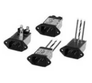 AMP Multi-Function Inlet Filters, Power Line, Right Angle, 3A Current Rating, .250" FASTON Output