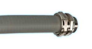 Heyco 1" Liquid Tight Steel Conduit with PVC Jacket, 1.04" ID, 1.30" OD, Gray, 100 ft/Roll