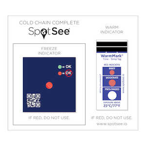 SpotSee ShockWatch Cold Chain Complete, 2-25°C / 36-77°F