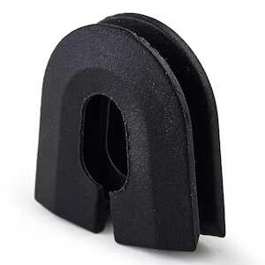 Essentra 12.5 mm Membrane Entry Grommet, 6 mm Hole Diameter, Silicone Rubber, Black