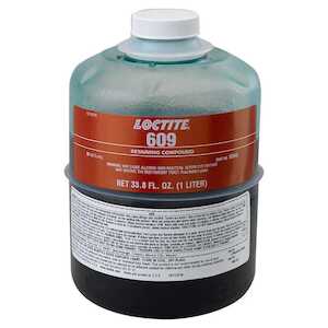 Loctite 609 Moderate Strength Retaining Compound, 1 L Bottle, Green