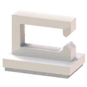 Essentra Adhesive Mount Wire Saddle, .37" L Bundle Capacity, Nylon, Natural, 1000/Pack