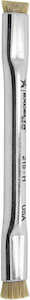 Excelta 4 Star Anti-Static Brush, 1/2" x 1/4", Stainless Steel Handle/Horse Hair Bristles, Double Ended