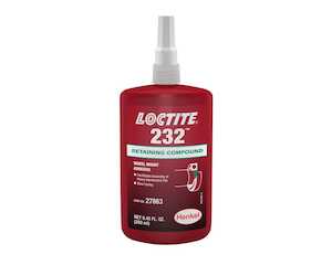 Loctite 232 Moderate Strength Retaining Compound, 250 mL Bottle, Brown