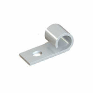 Essentra Wire Harness Clamp, Open-Mouth, .83" L, .25" Max Bundle Dia, Nylon, Natural, 1000/Pack