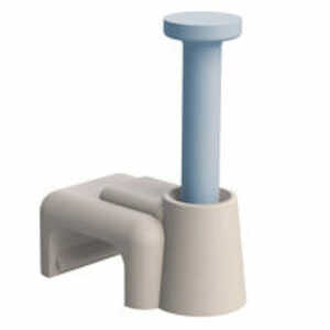 Micro Plastics Nail-In Cable Clip, .217" L, .12 x .22" Bundle Capacity, Polyethylene, White, 100/Pack