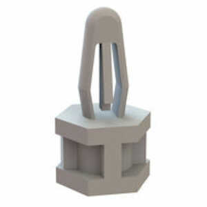 Micro Plastics Bayonet-Threaded Support, Female Thread, Top Locking, .25" L, Nylon, Natural, 1000/PK