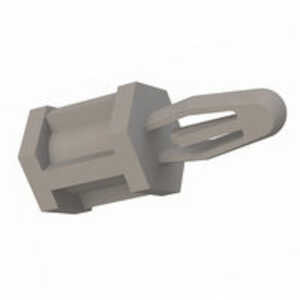 Micro Plastics Bayonet-Threaded Support, Female Thread, Top Locking, 6-32 Thread, .375" L, Nylon, Natural, 1000/PK