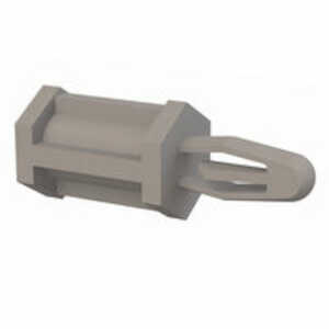 Micro Plastics Bayonet-Threaded Support, Female Thread, Top Locking, 6-32 Thread, .5" L, Nylon, Natural, 1000/PK