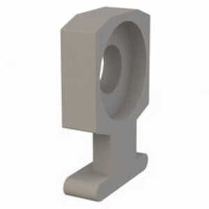 Micro Plastics 1/4" Screw Mount Cable Tie Mount, .88" L, Nylon, Natural, 1000/Pack