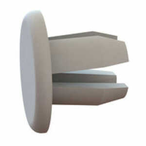 Micro Plastics .187" Hole Plug, Domed, .079" H, Nylon, Natural, 1000/Pack