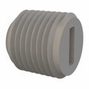 Micro Plastics NPT 1/8-27 Threaded Plug, .39" Diameter, Nylon, Natural, Round, 500/Pack