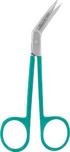 Excelta 60° Angled Scissors, 1.25" Slim Blade, Stainless Steel, Epoxy Coated