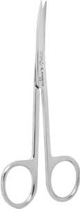 Excelta Iris 10° Curved Very Fine Scissors, 1" Blade, Stainless Steel