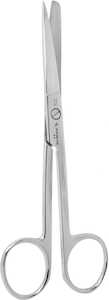 Excelta Round Blunt Tipped Scissors, Fine 1.25" Blade, Stainless Steel